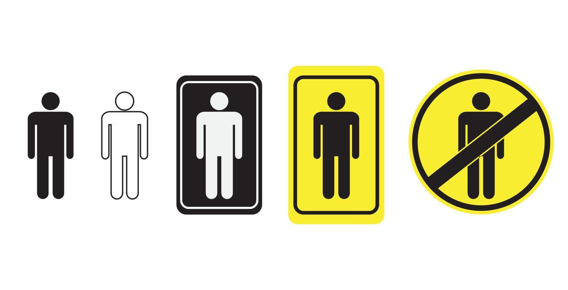 five male icons simple vector illustration eps 10