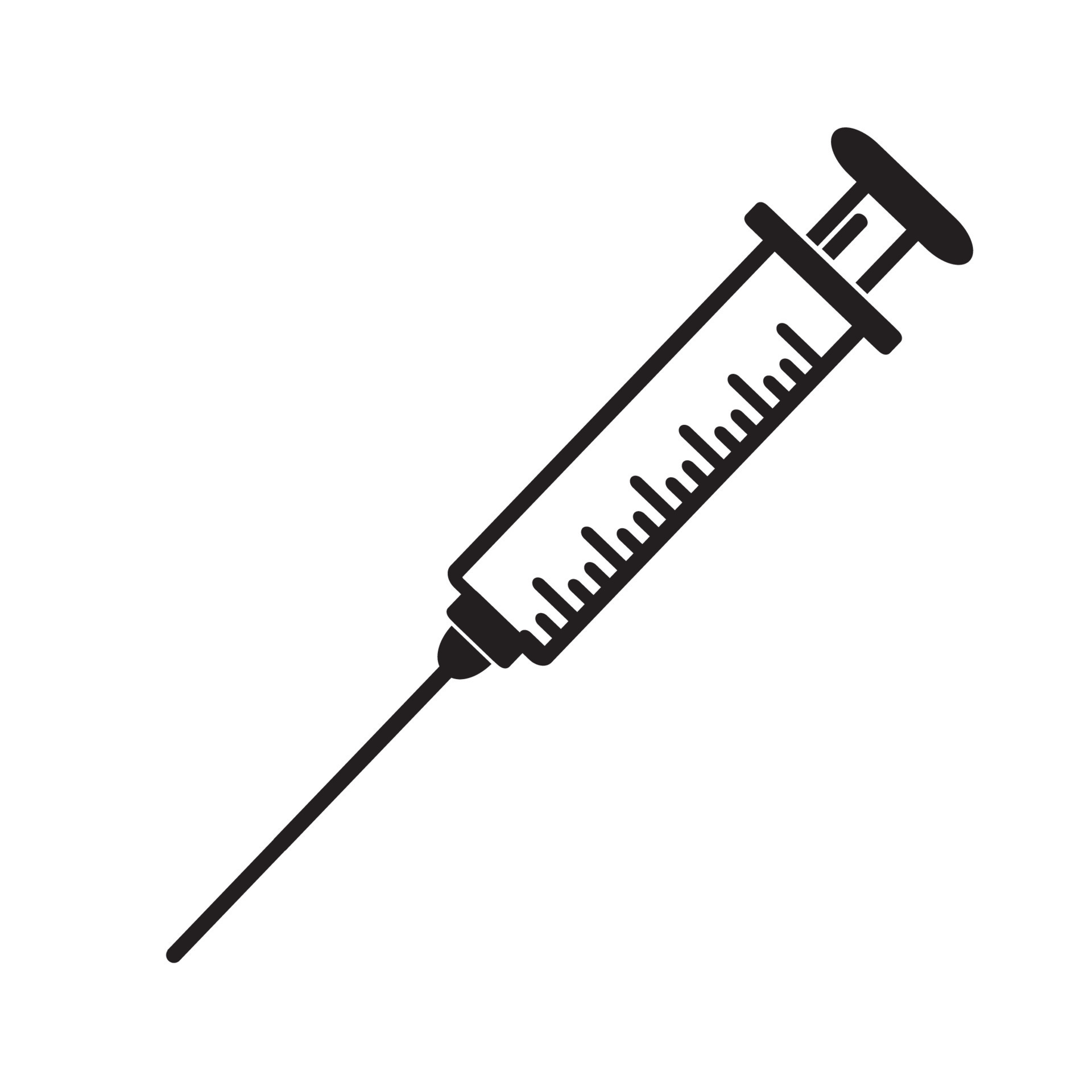 diseño de jeringa minimalista simple. ilustrador vectorial eps 10