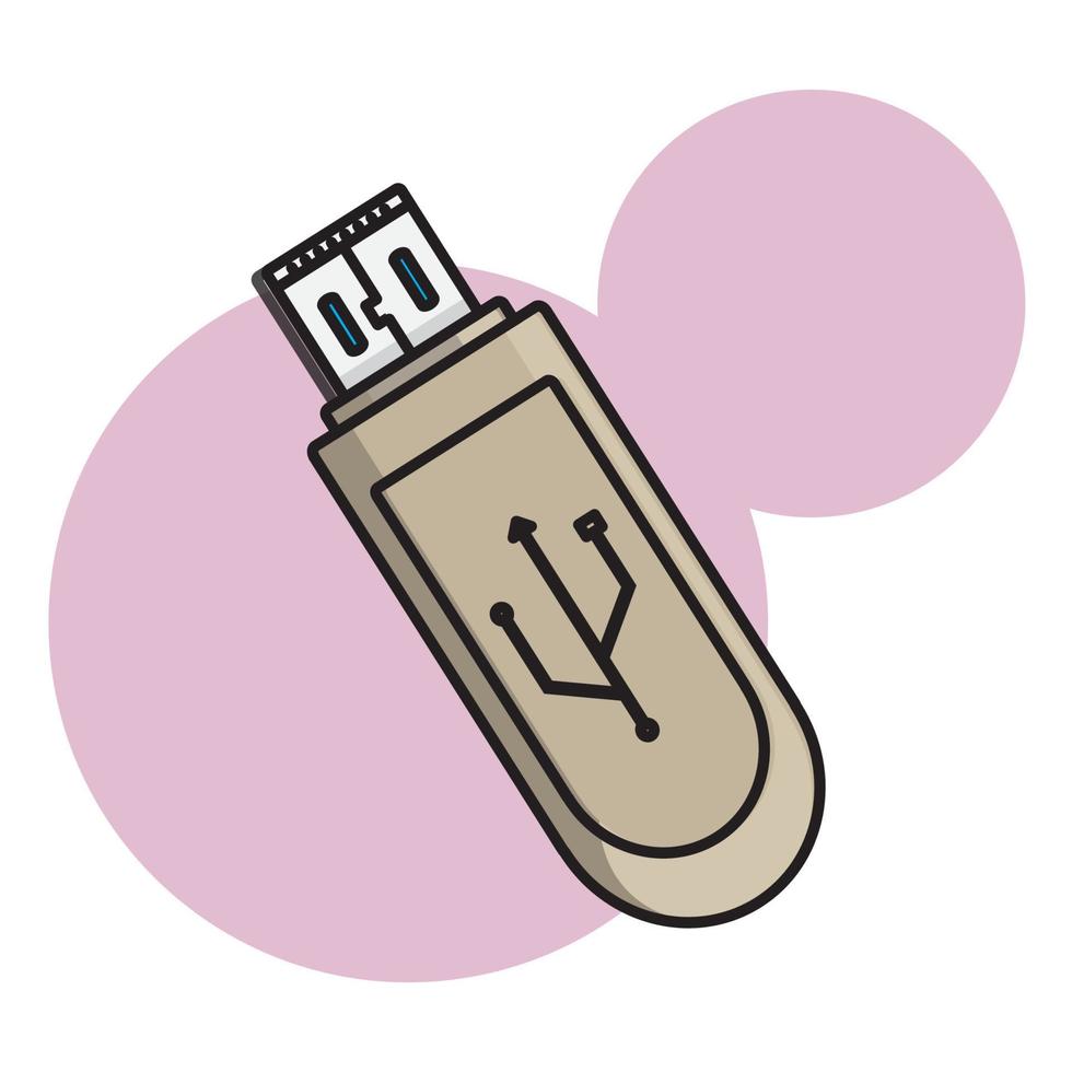 usb flash drive icon design. vector illustrator eps 10