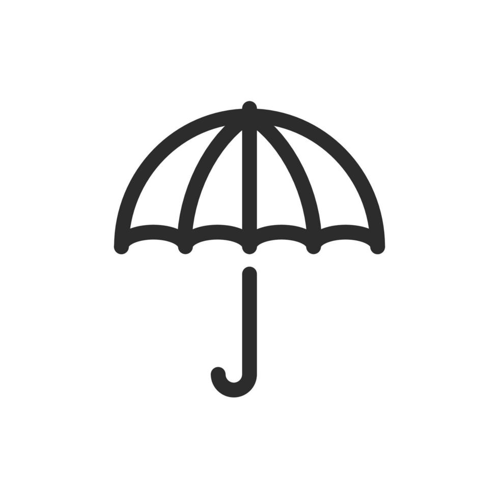 black line flat template umbrella icon vector illustration