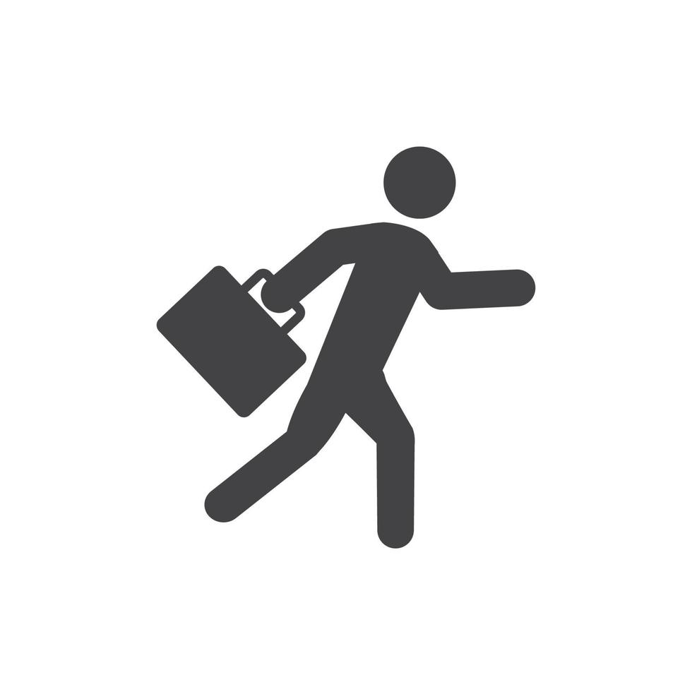 vector illustration of black flat icon of people going to work 13570264 ...
