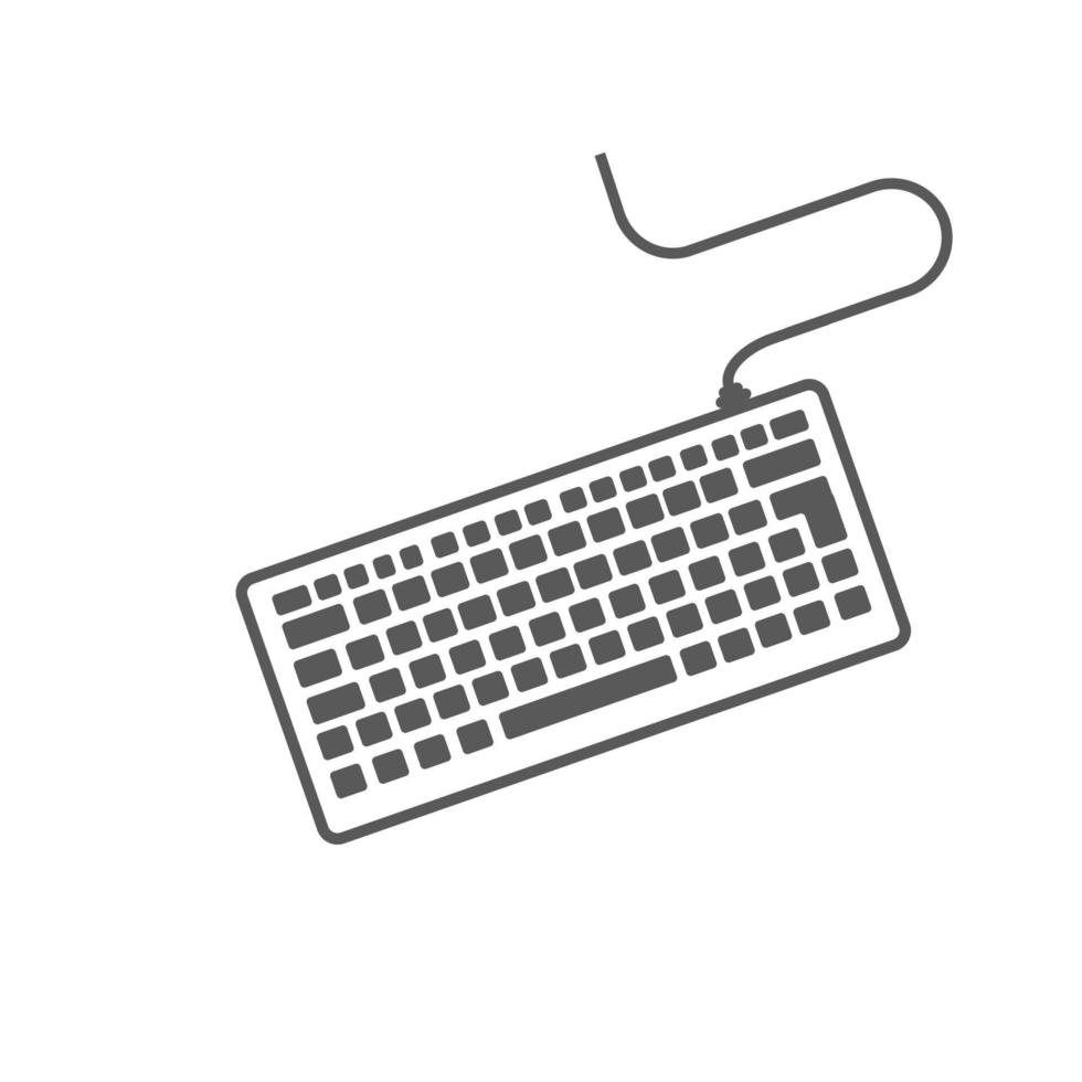 vector illustration of computer keyboard icon