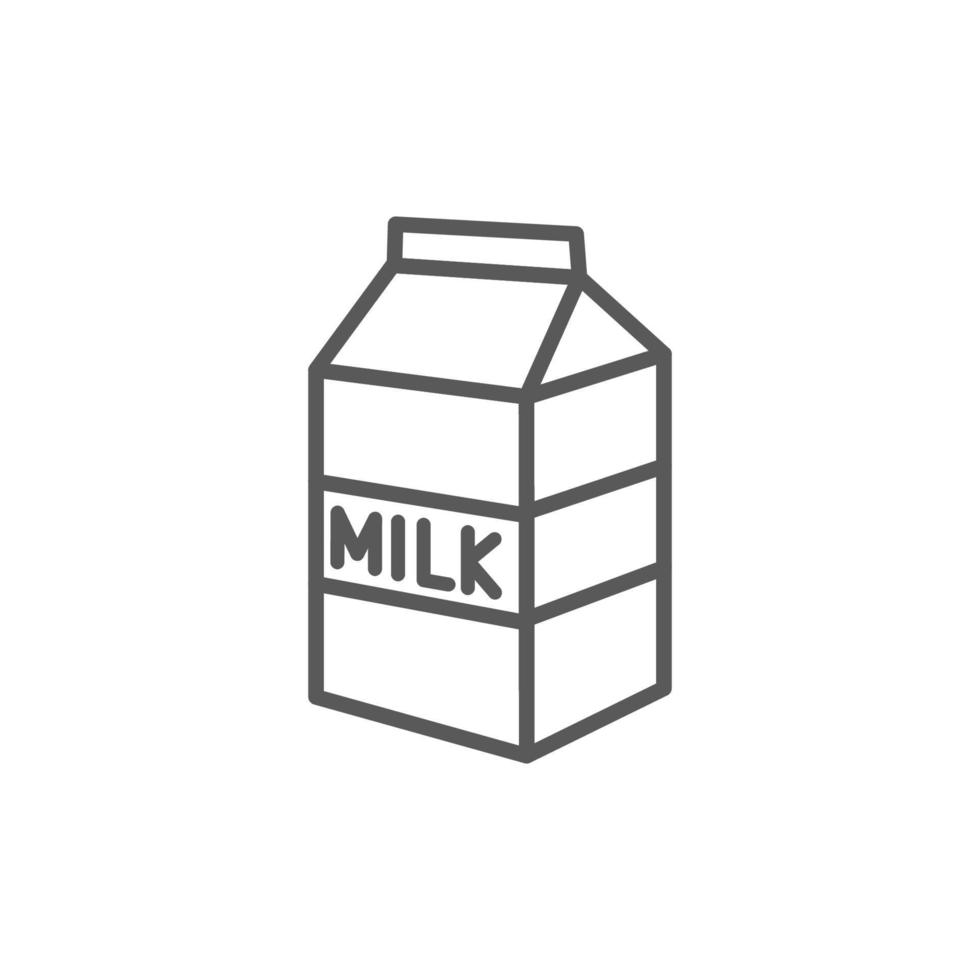 ilustración vectorial del icono de la plantilla del contenedor de leche, caja de leche vector