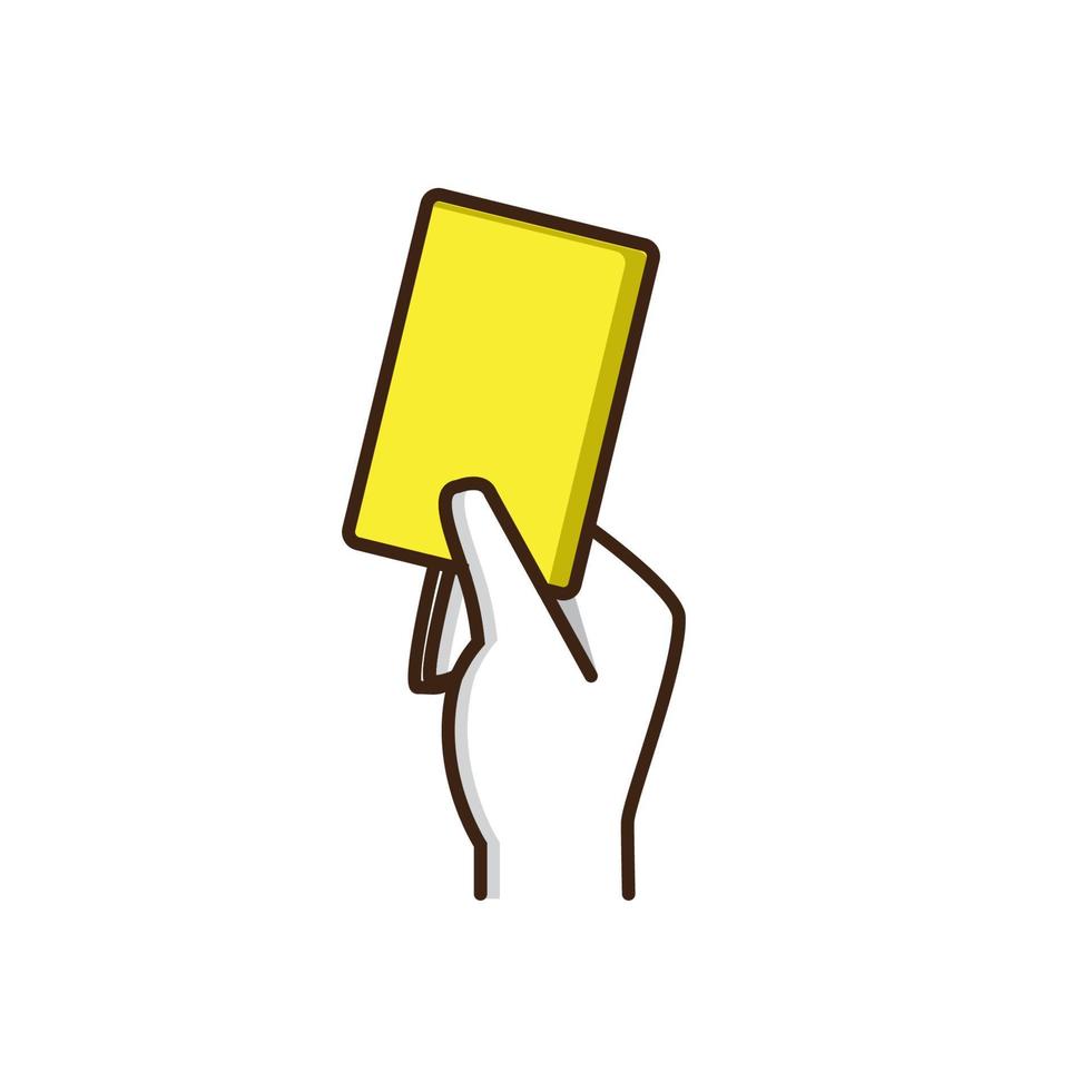 vector illustration ,Hand with Yellow Card Vector
