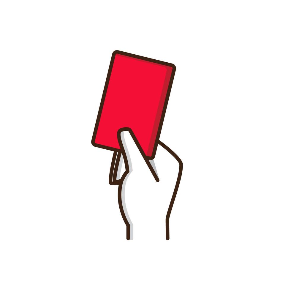 vector illustration ,Hand with Red Card Vector
