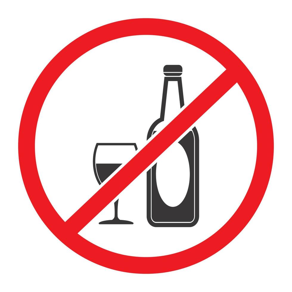 vector illustration of the icon no alcohol, or syrup