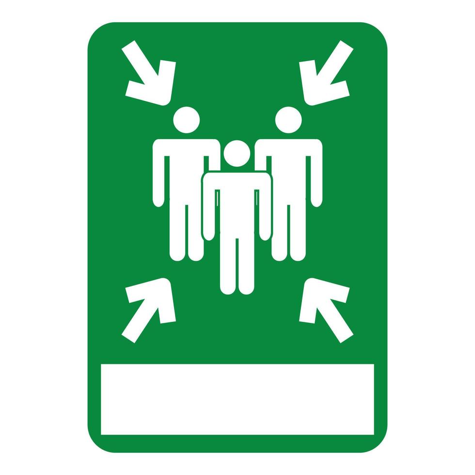 vector illustration of emergency place icon, emergency gathering point