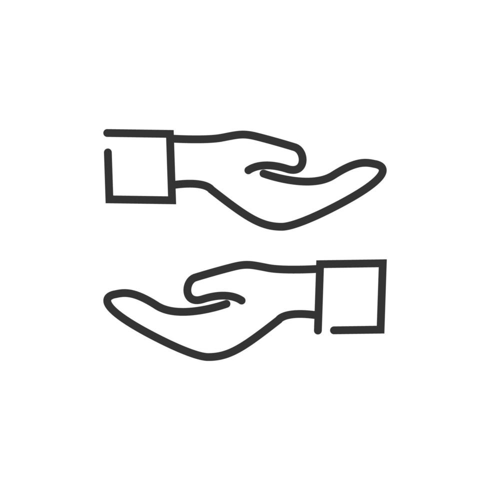 flat black line hand illustrator vector design, suitable for receiving icon symbols etc