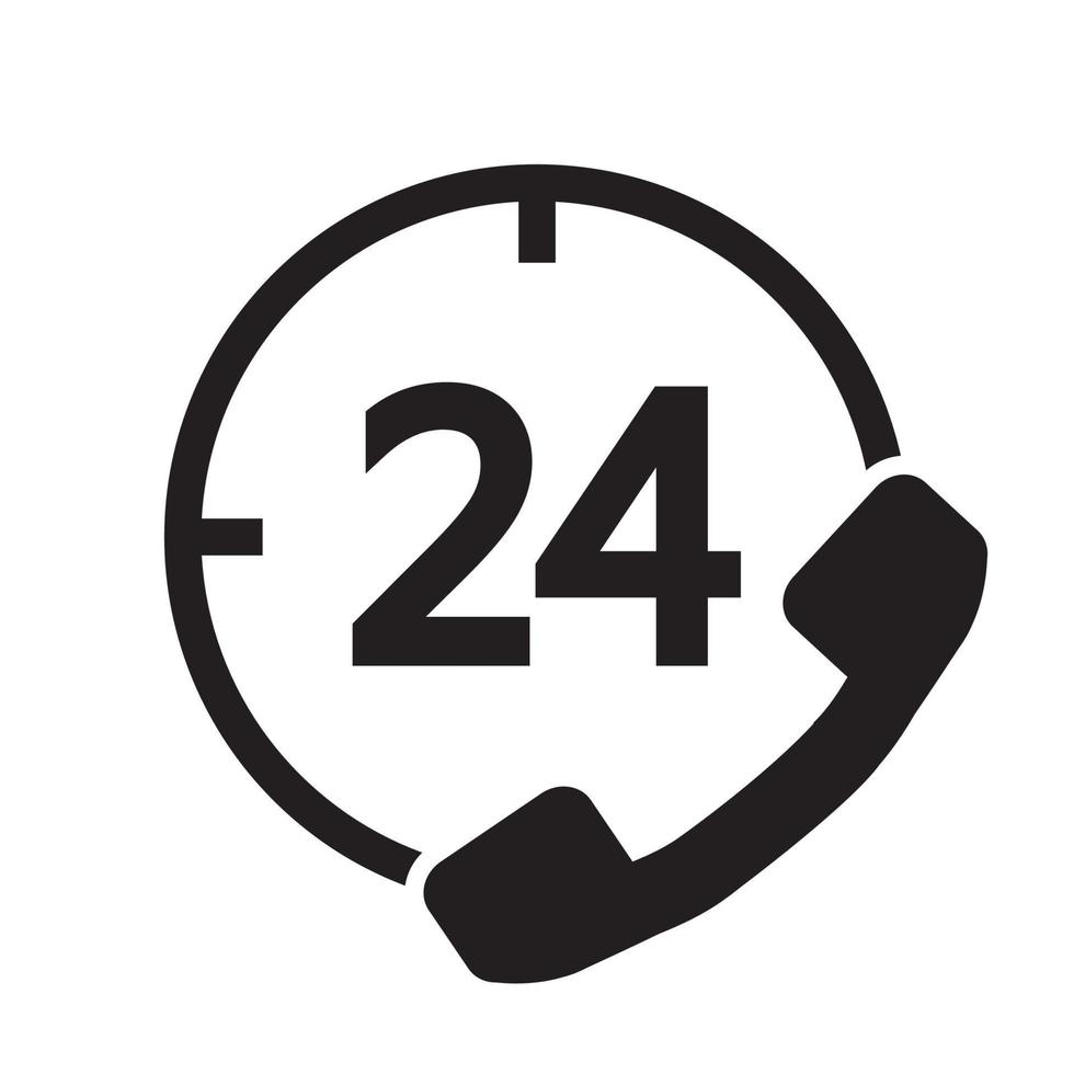 customer service phone icon, 24-hour service 13570354 Vector Art at 