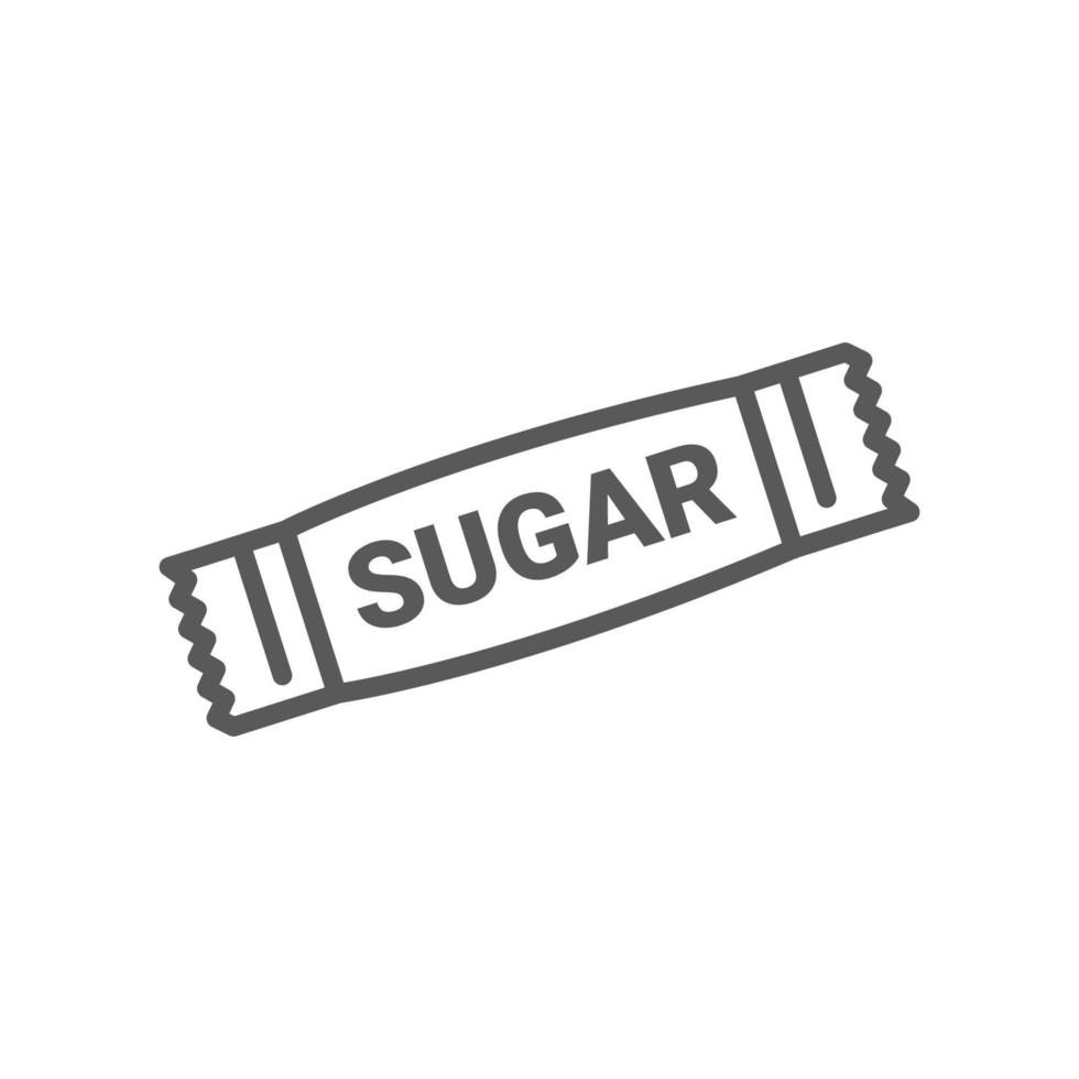 ilustración vectorial del icono de la bolsita de azúcar vector