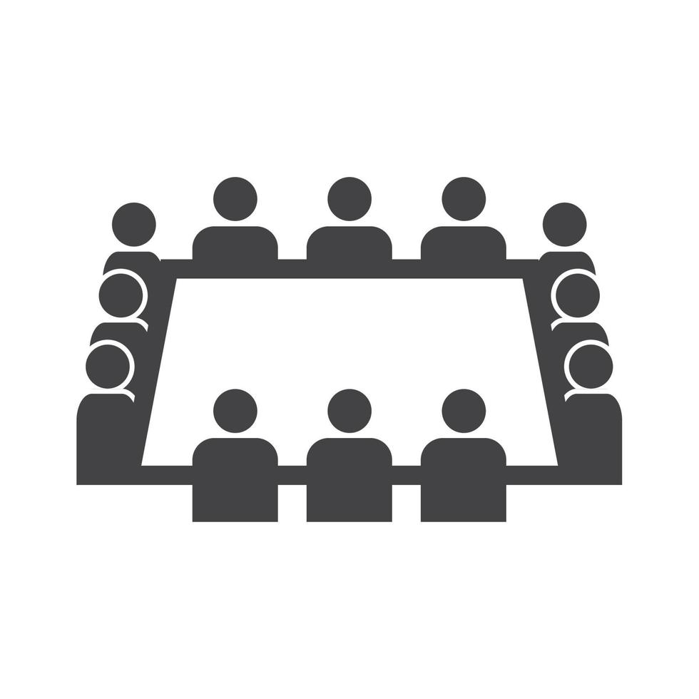 vector illustration of meeting or conference icon simple flat design