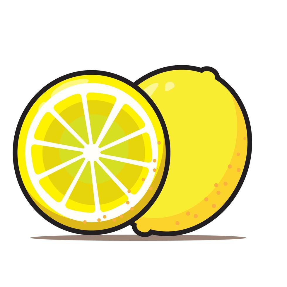 fresh lemon fruit illustration vector, illustrator eps 10 vector