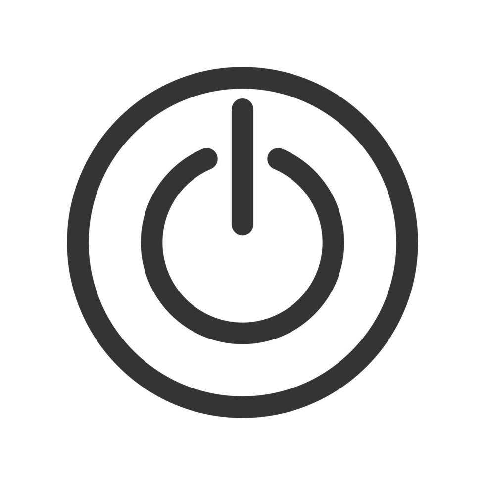 ilustración vectorial del icono de botón de encendido y apagado de diseño plano vector