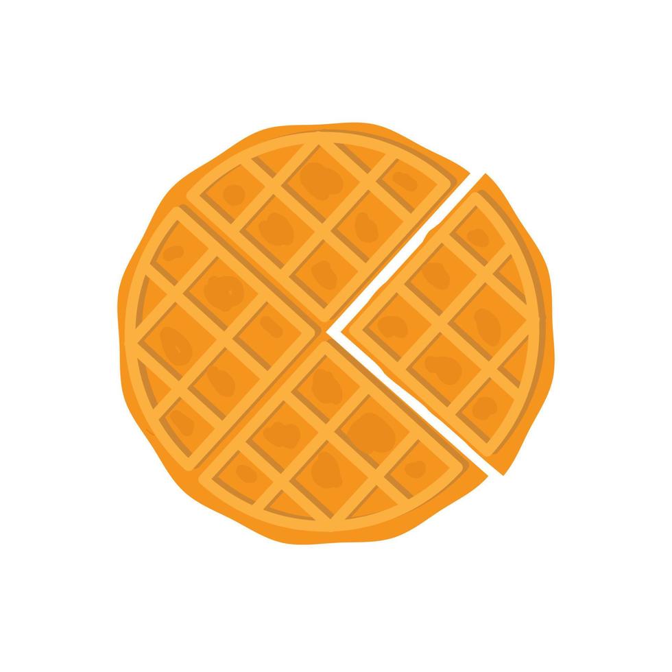 vector illustration of waffle slices
