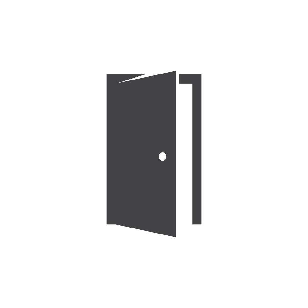 open door icon vector, simple flat design vector