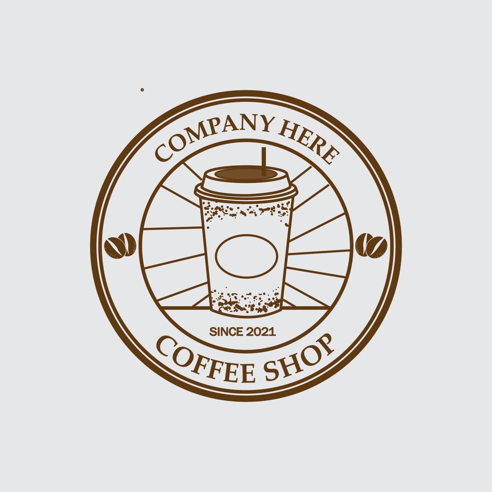 coffee shop logo modern vector