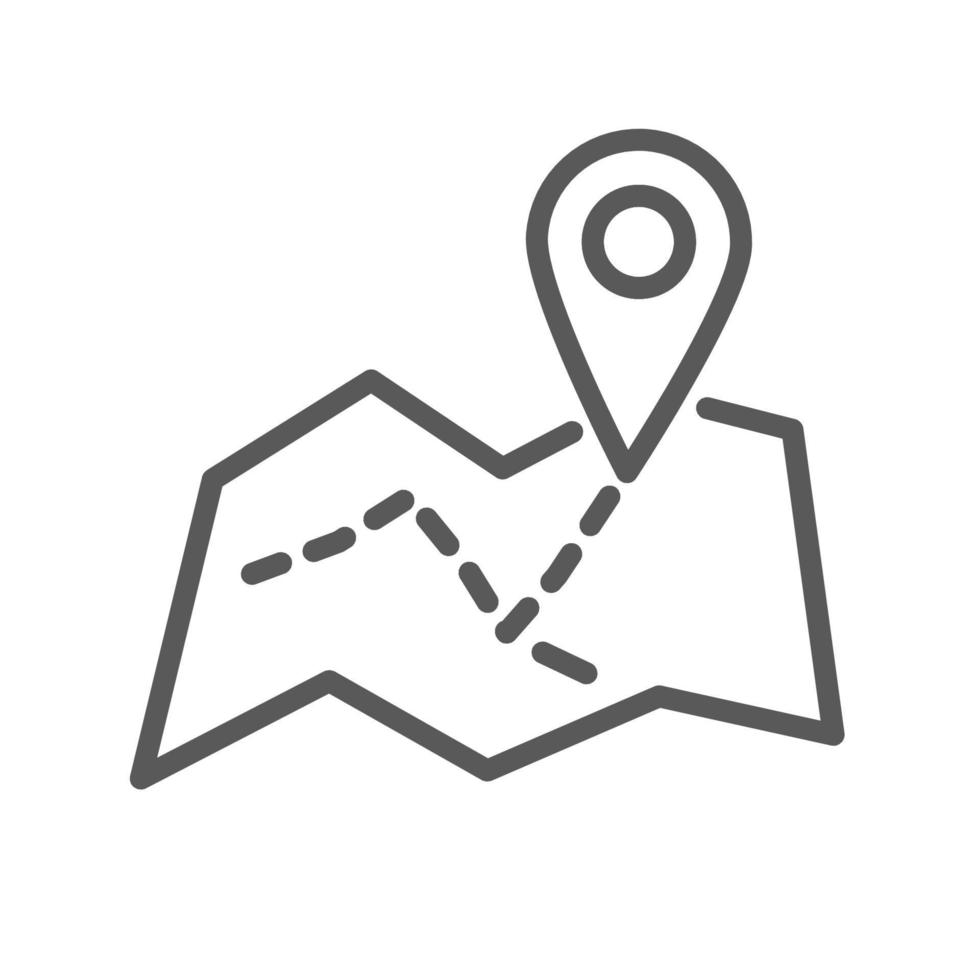 vector illustration of paper map template icon