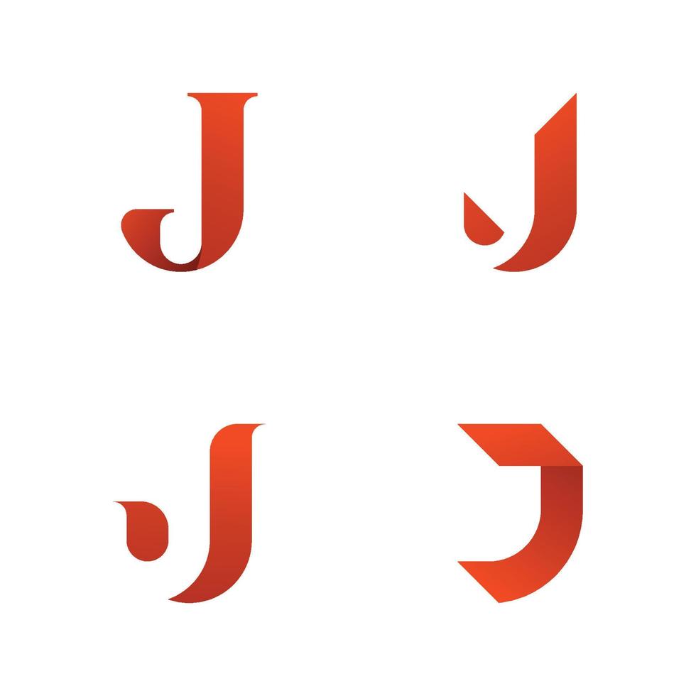 Letter J logo symbol design template elements vector