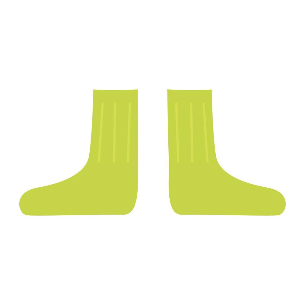 Flat vector illustration in childish style. Hand drawn tennis pair of socks