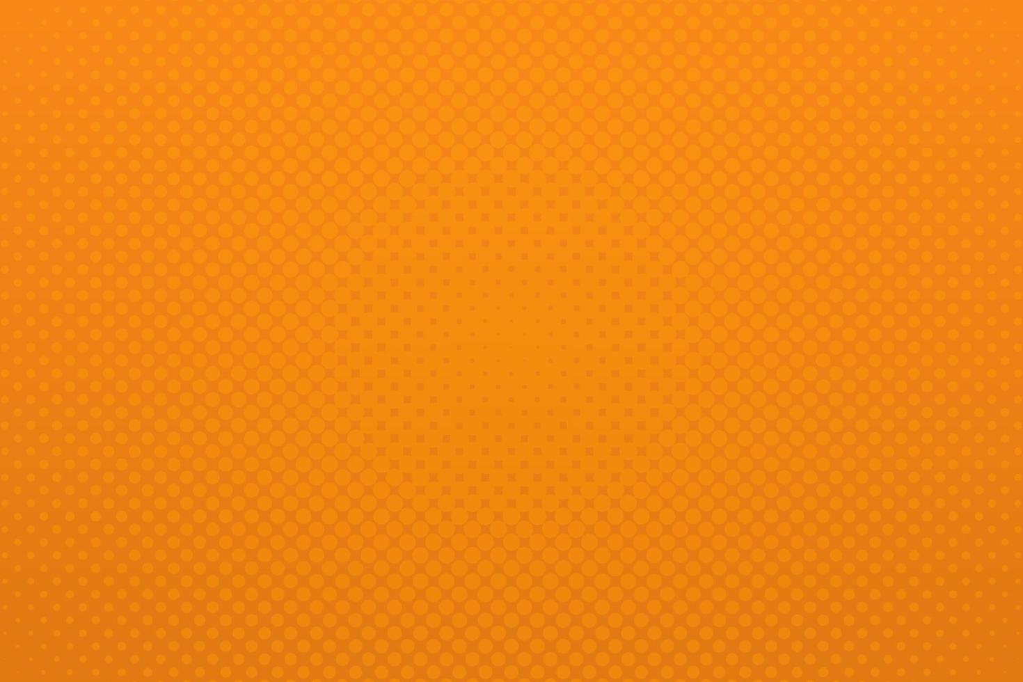 Orange pop art background with halftone dots in retro comic style. Vector illustration.