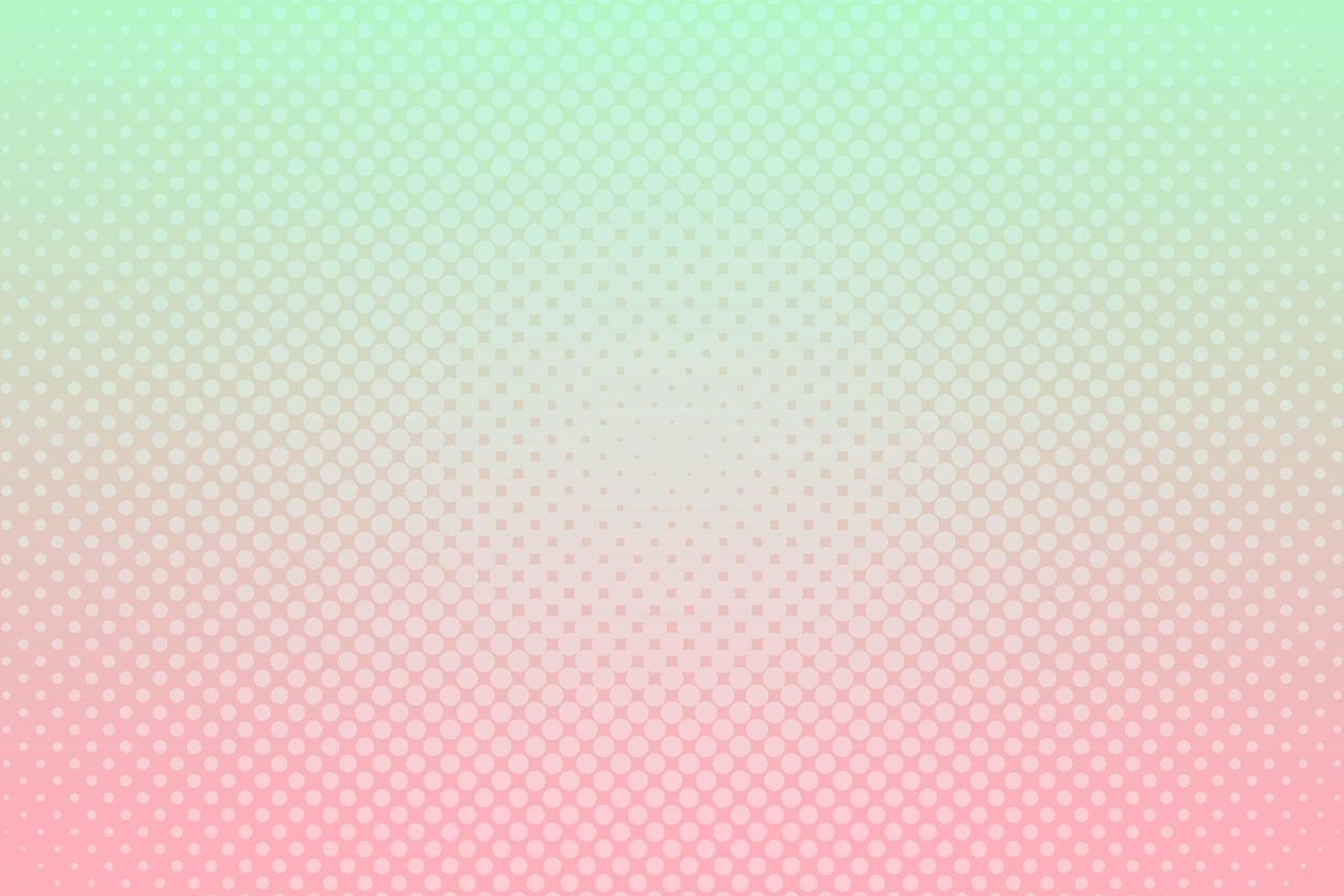 Pink green pop art background with halftone dots in retro comic style. Vector illustration.