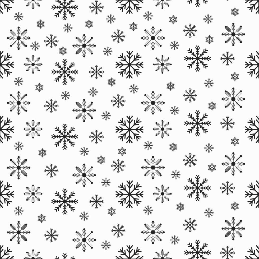 patrón transparente con copos de nieve. fondo de navidad. ilustración vectorial vector