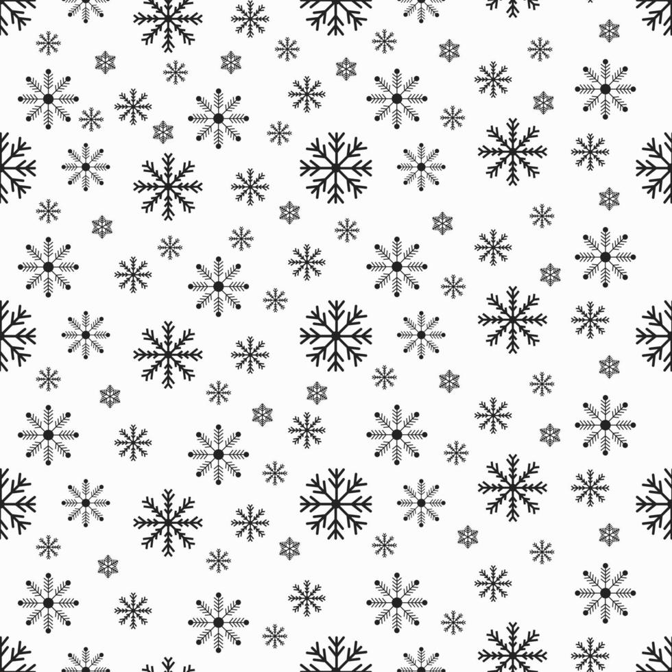 Seamless pattern with snowflakes. Christmas background. Vector illustration.