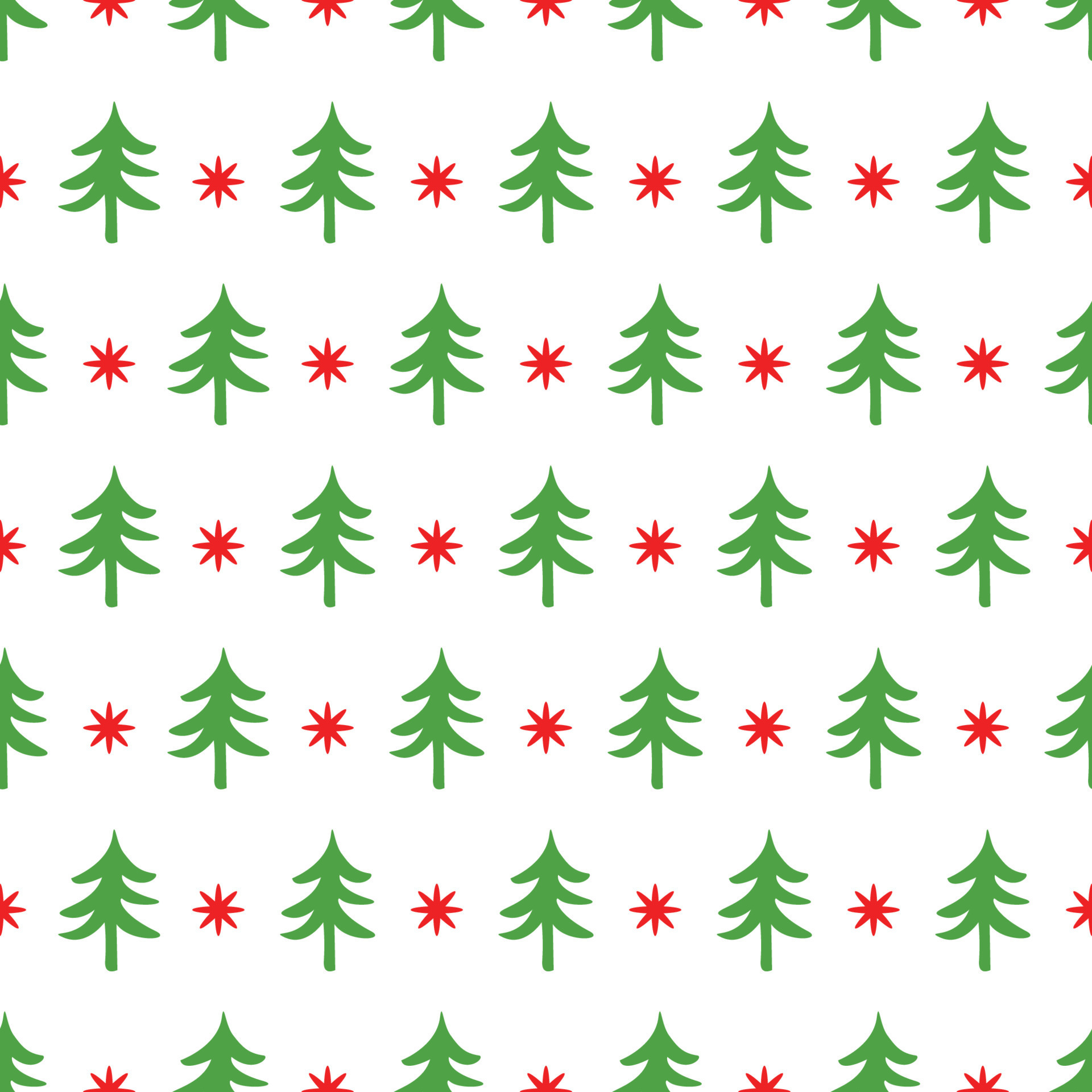 Christmas seamless pattern in white and red traditional colors