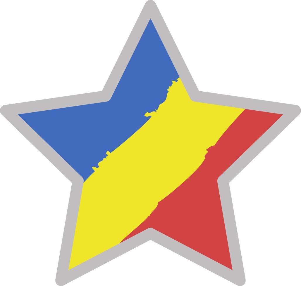 Chad bandera, ilustración, vector, sobre un fondo blanco. vector