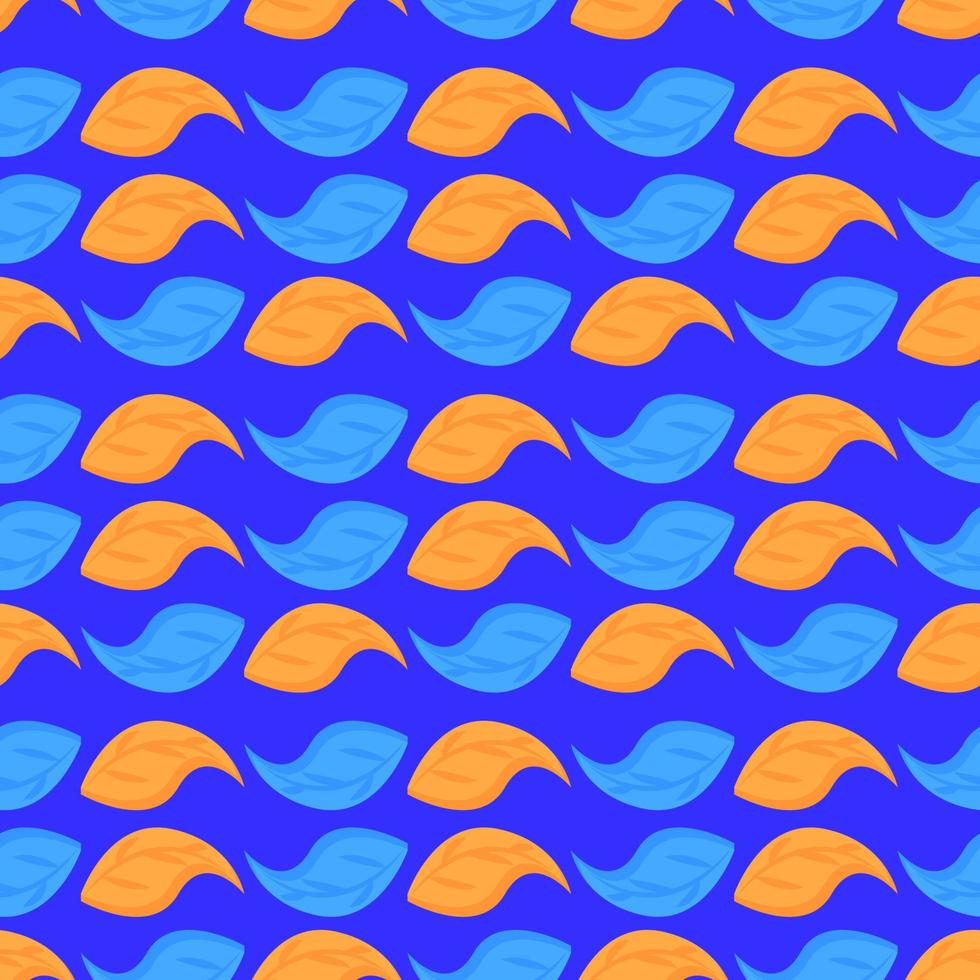 Leaves pattern, illustration, vector on white background.