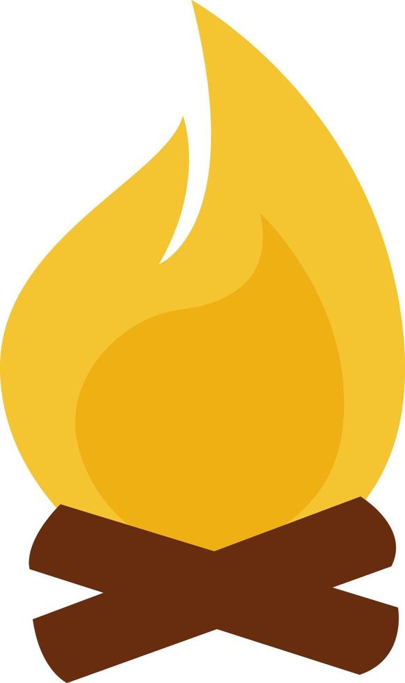 Holiday bonfire, icon illustration, vector on white background
