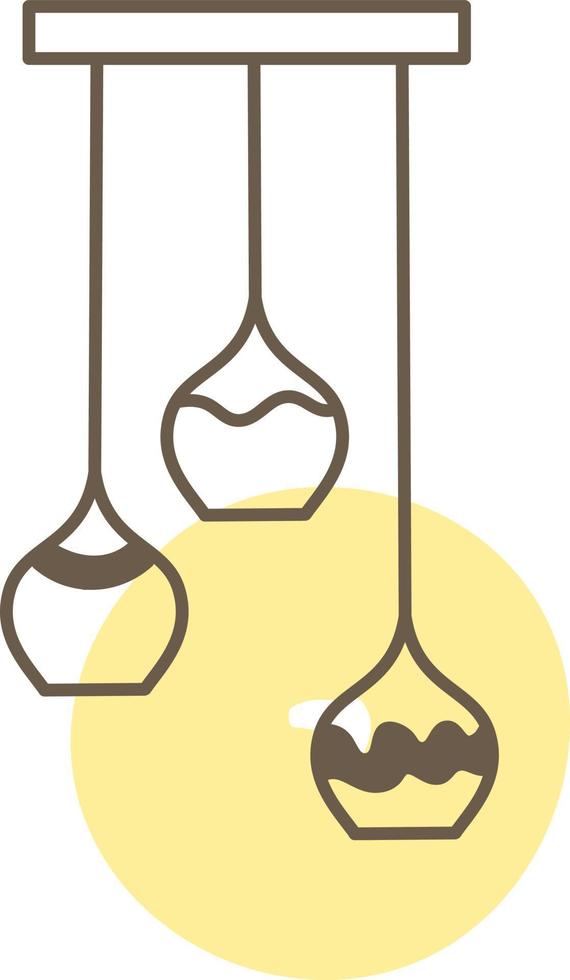 Kitchen chandelier, illustration, vector on a white background.
