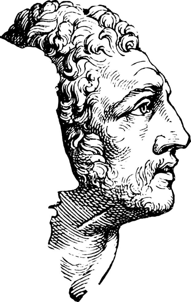 Diomedes, vintage illustration vector