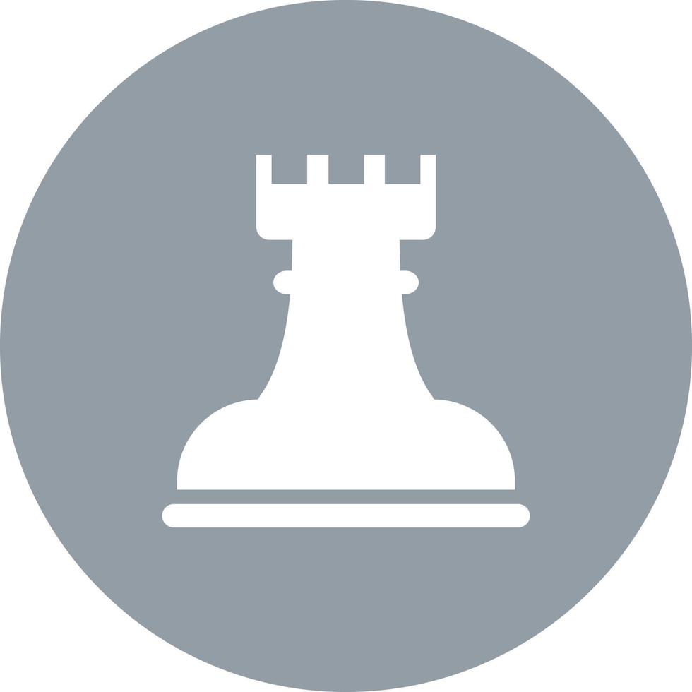 Chess figure white rook, illustration, vector on white background.