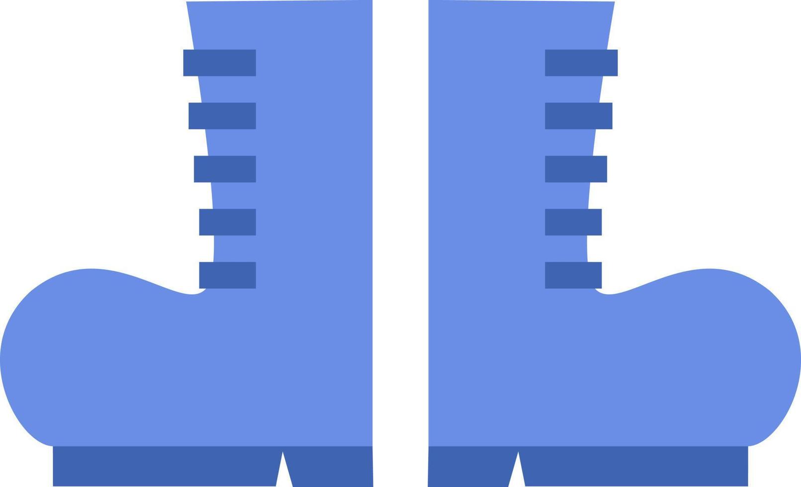 Blue winter boots, illustration, vector on white background.