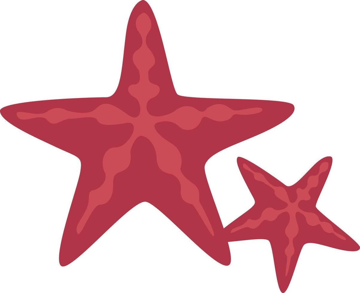 estrellas rojas, ilustración, vector sobre fondo blanco.