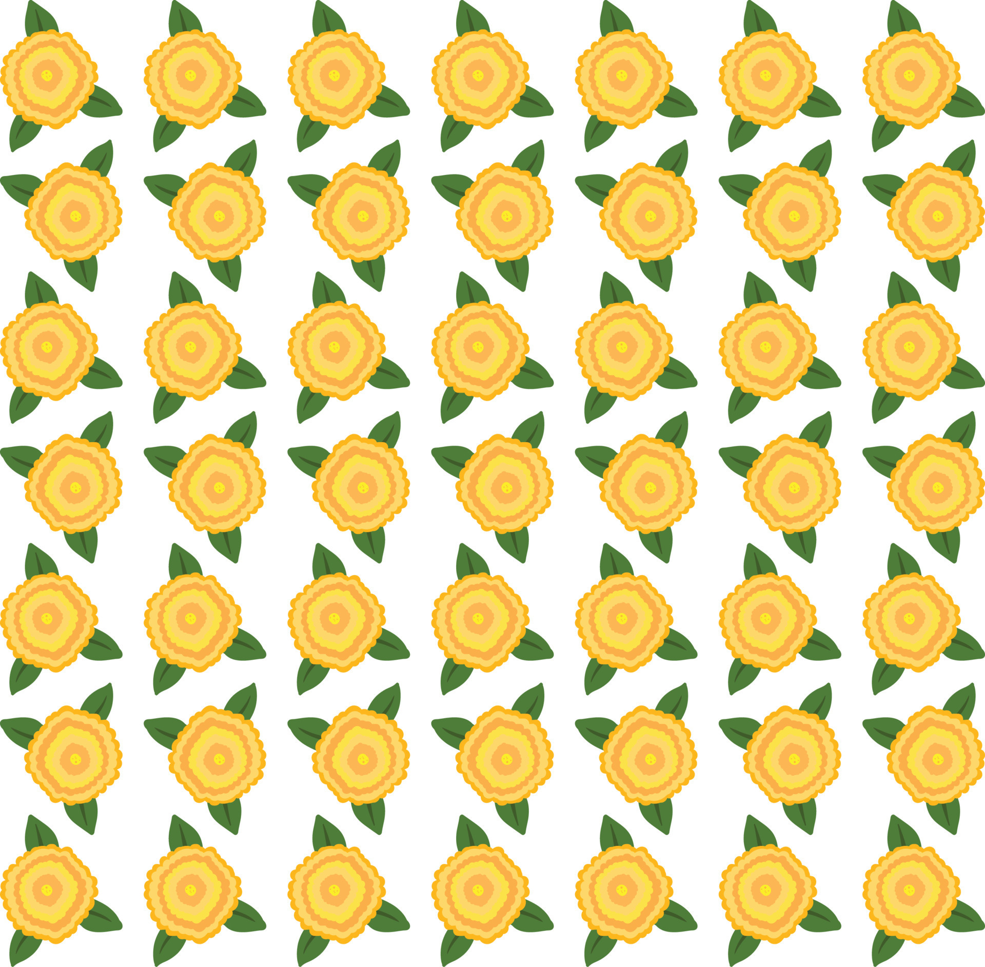 Marigold wallpaper, illustration, vector on white background. 13571216