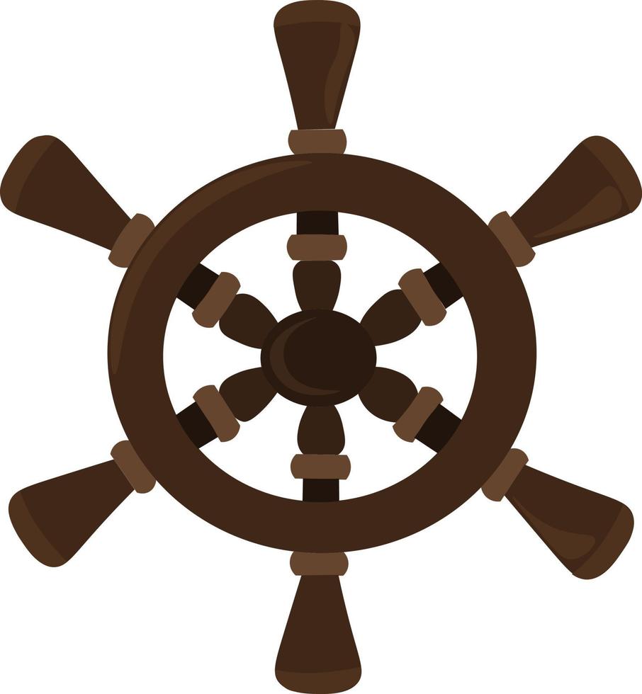 Steering wheel, illustration, vector on white background.