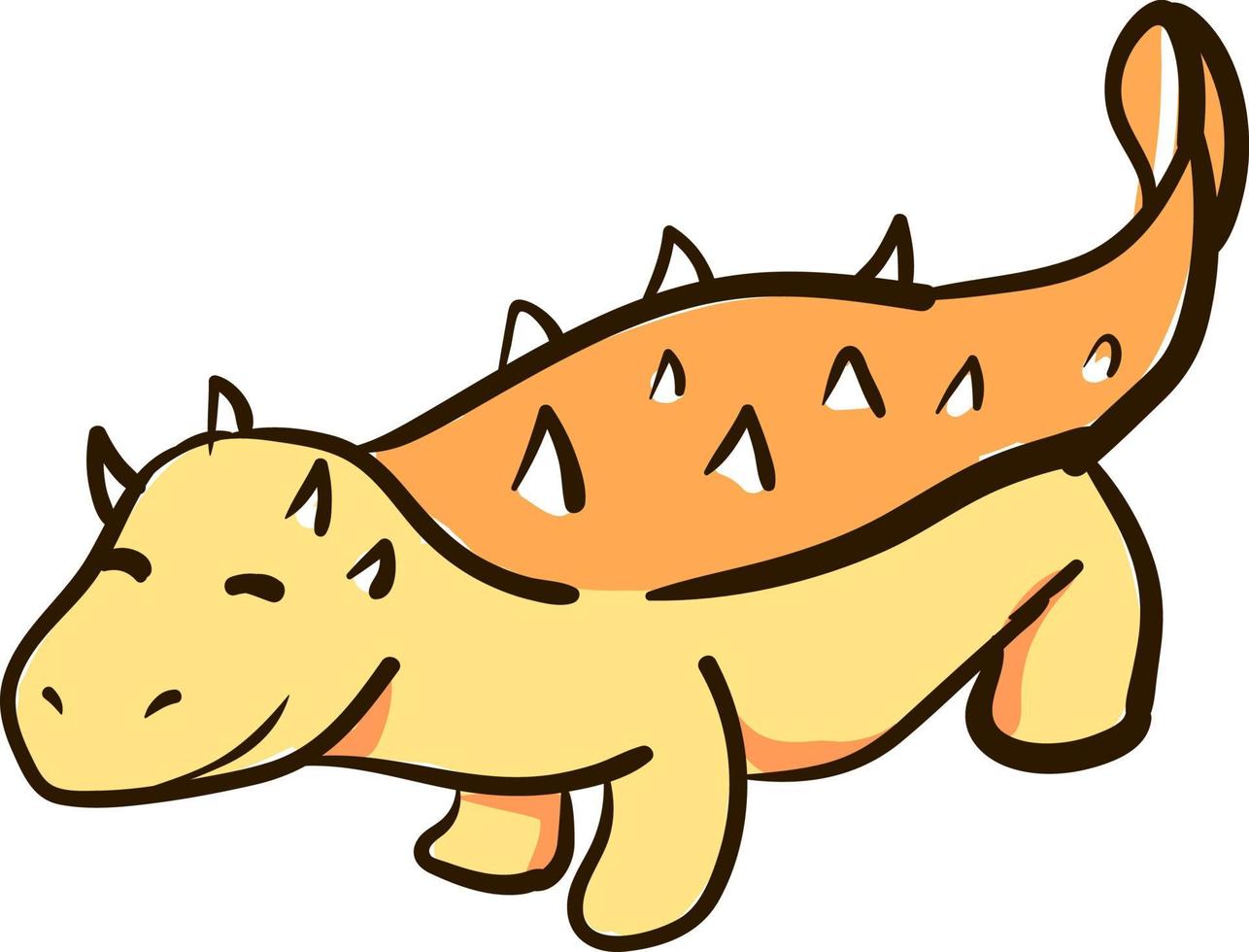 Cute ankylosaurus, ilustración, vector sobre fondo blanco.