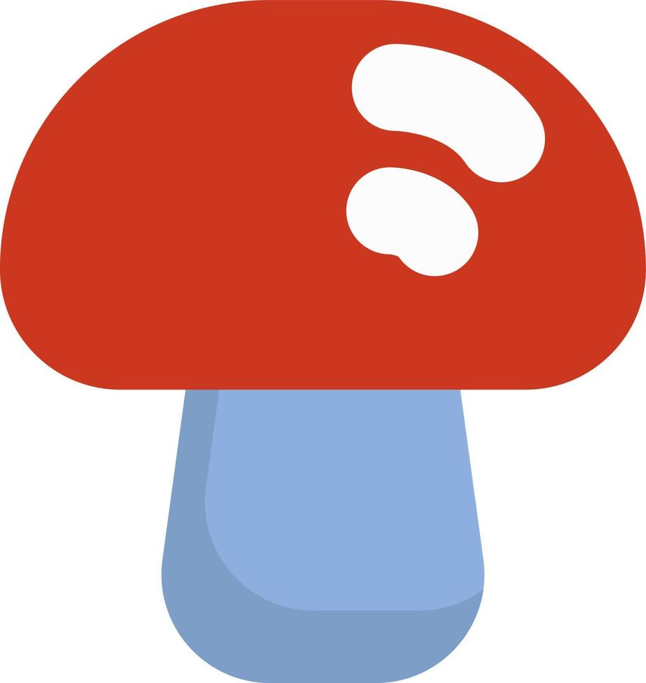 Red mushroom, illustration, vector, on a white background. vector