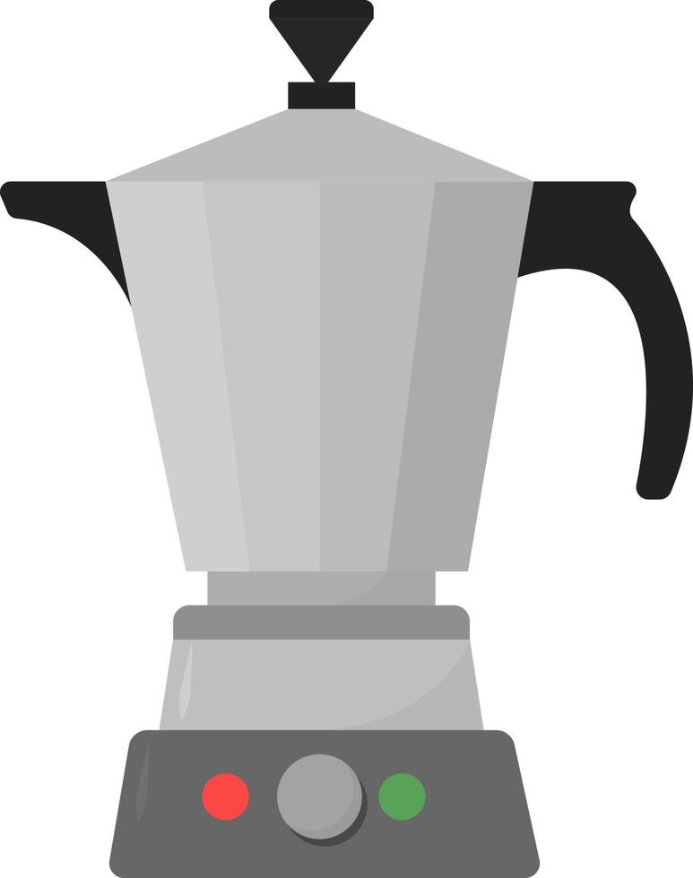 cafetera, ilustración, vector sobre fondo blanco