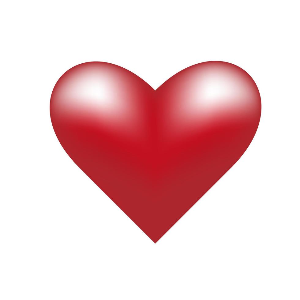 Red heart on a white background vector