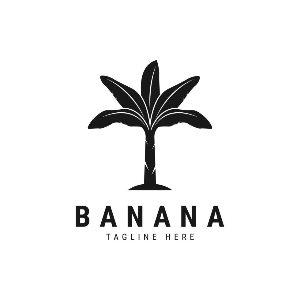 diseño de logotipo de plátano de árbol. logotipo de estilo plano vector