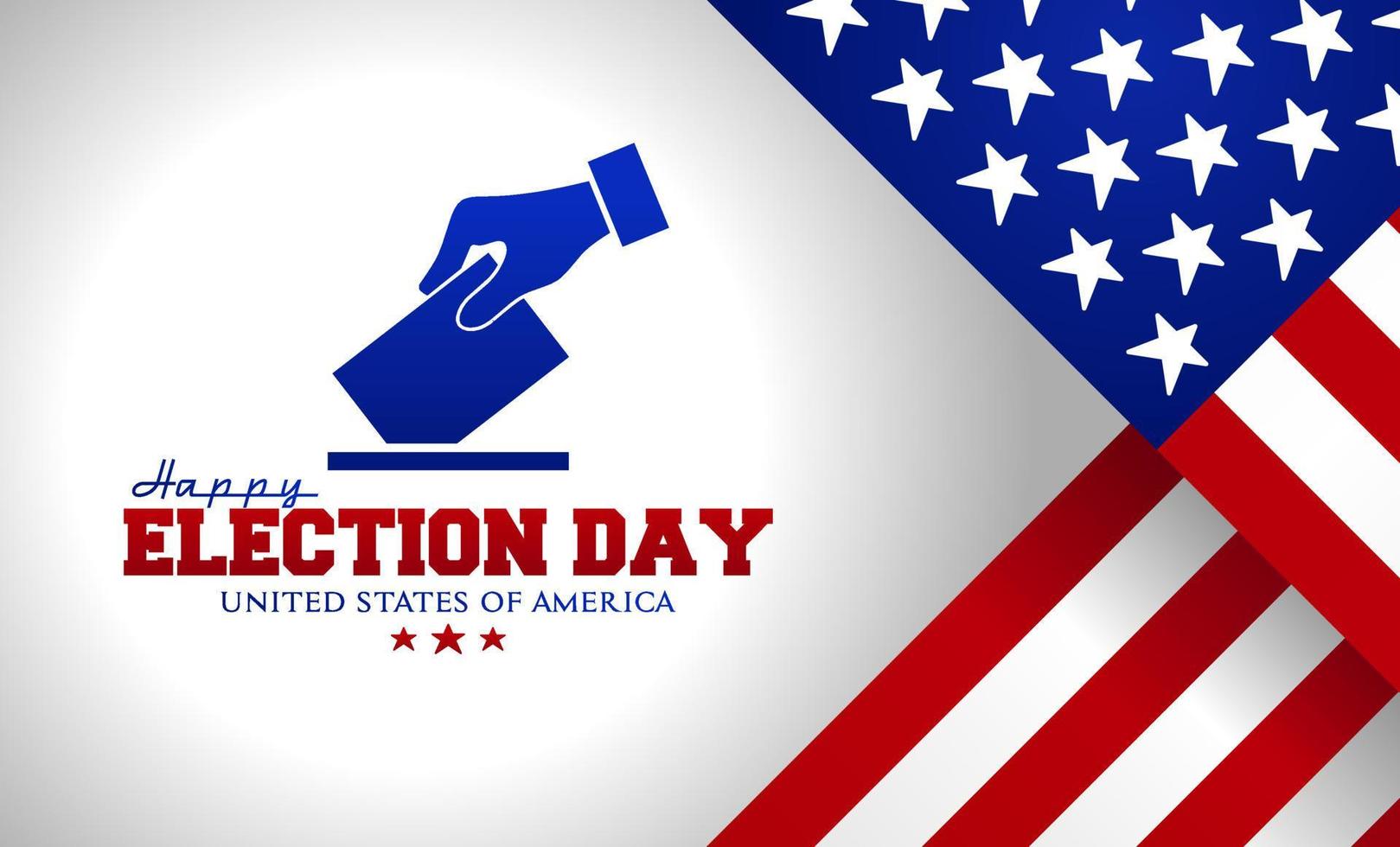 día de las elecciones estados unidos de américa. ilustración vectorial adecuado para carteles, pancartas, antecedentes y tarjetas de felicitación. vector