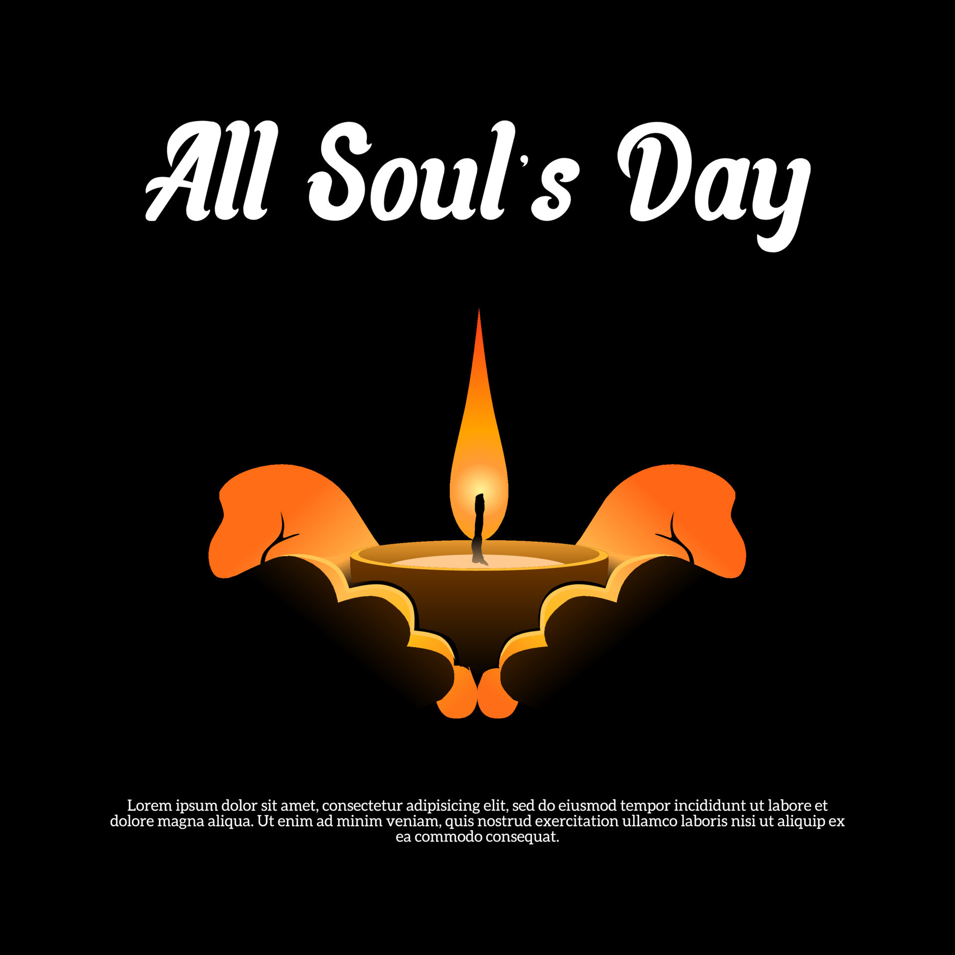 All Soul's Day theme. Vector illustration. Suitable for Poster, Banners