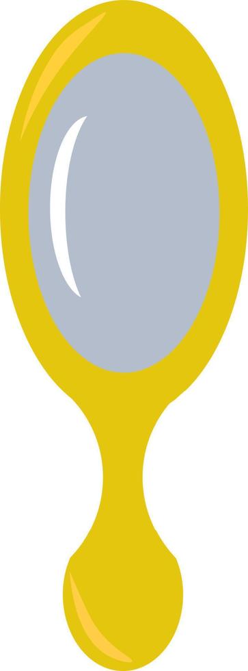 Yellow mirror, illustration, vector on white background.