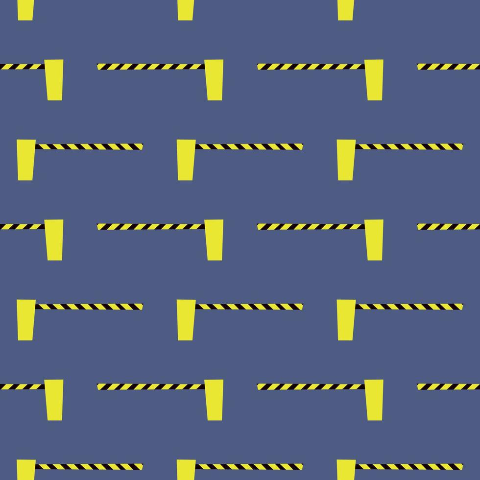 Barrier for car,seamless pattern on dark blue background. vector