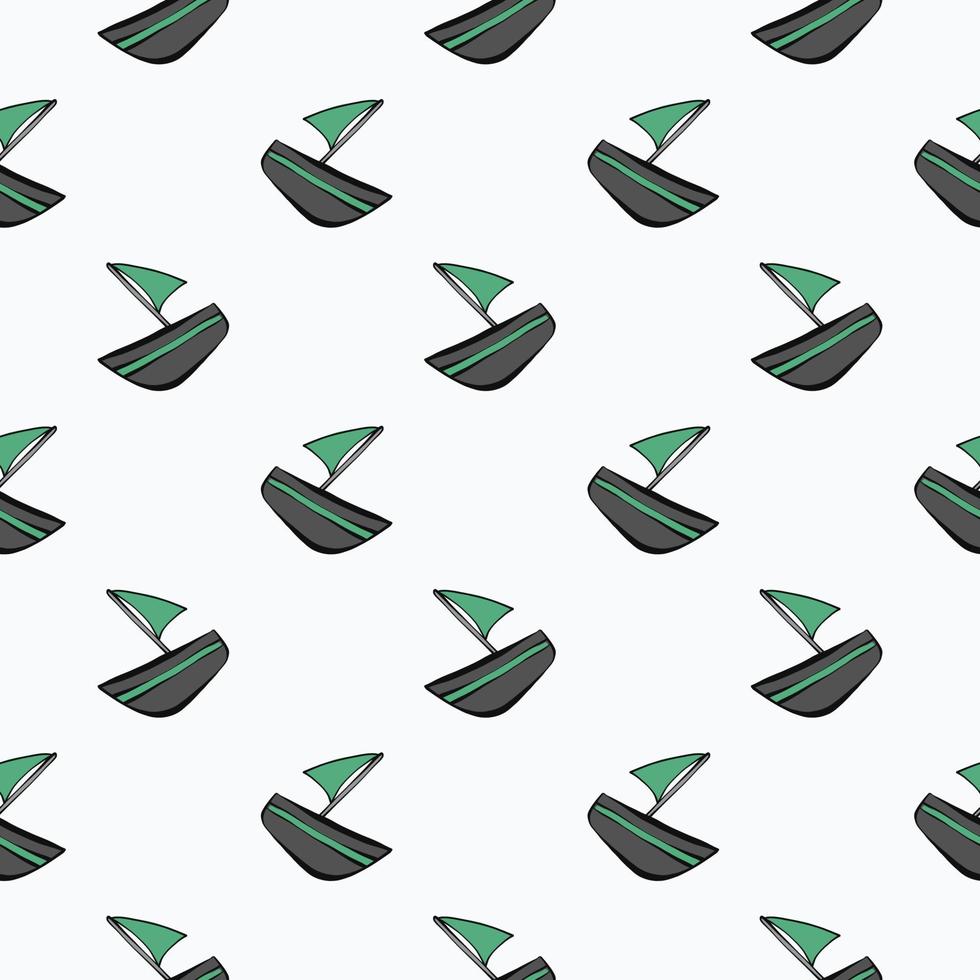 Small boats,seamless pattern on white background. vector