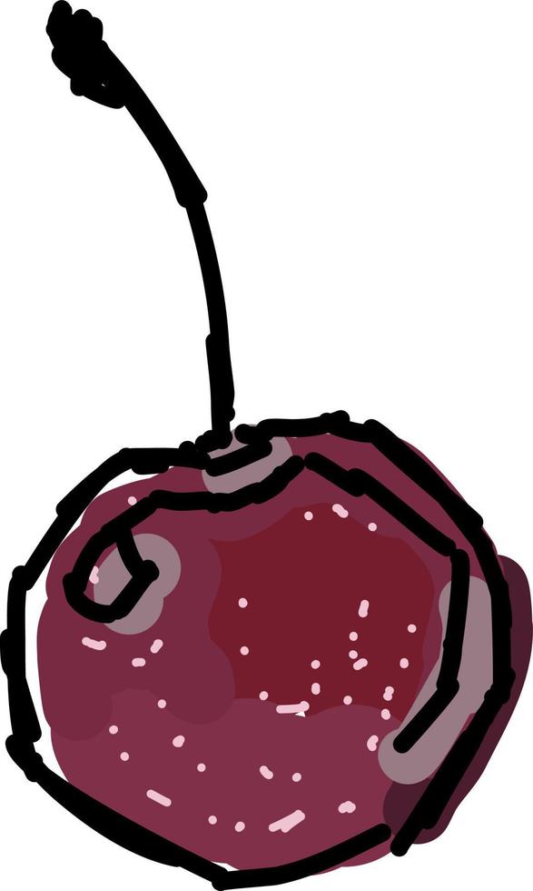 Cherries, illustration, vector on white background.