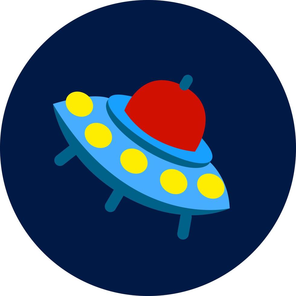 UFO, illustration, vector on white background.